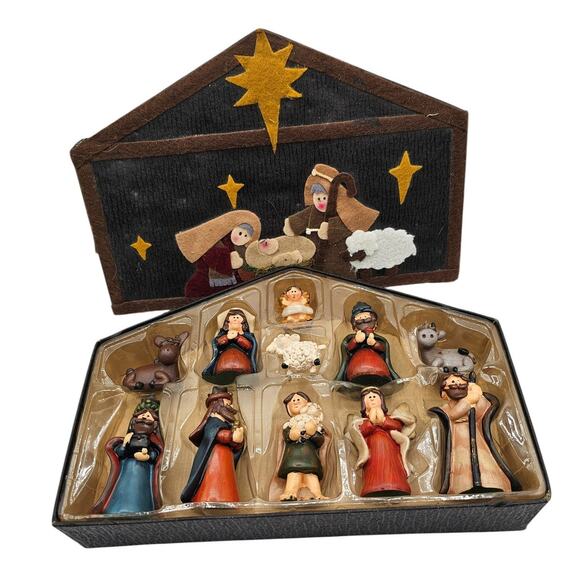 At Home America Christmas Religious Nativity Set "Reason For The Season" - Picture 1 of 8